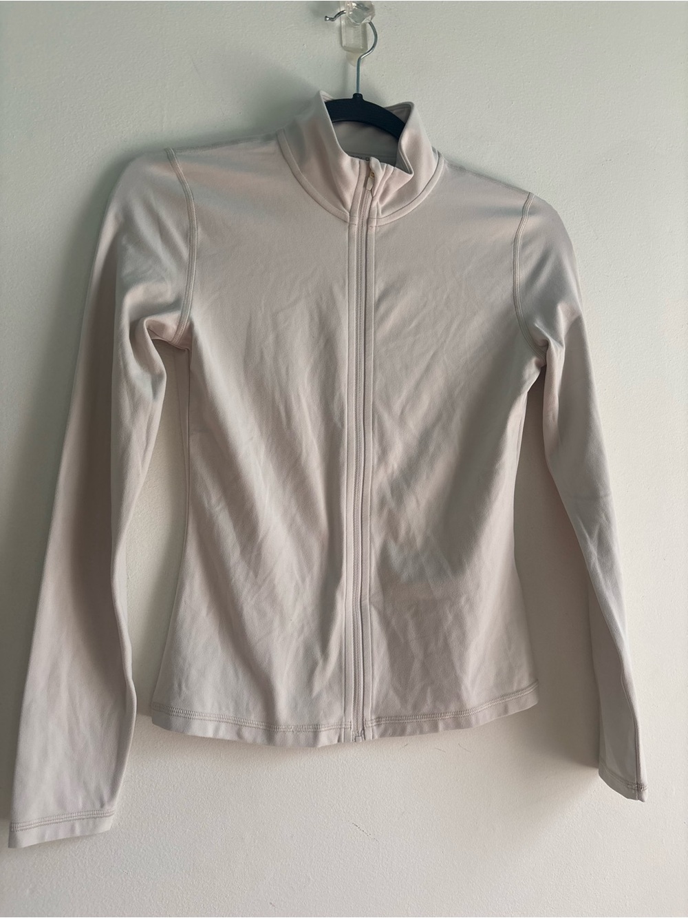 Aritzia Pale Blush Full-Zip Stand Collar Jacket